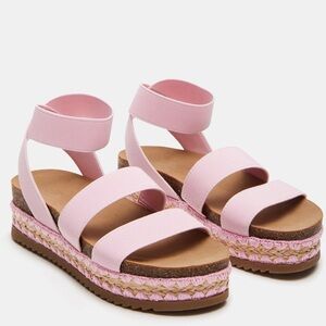 Steve Madden New Pink Platform Sandals girls size 4